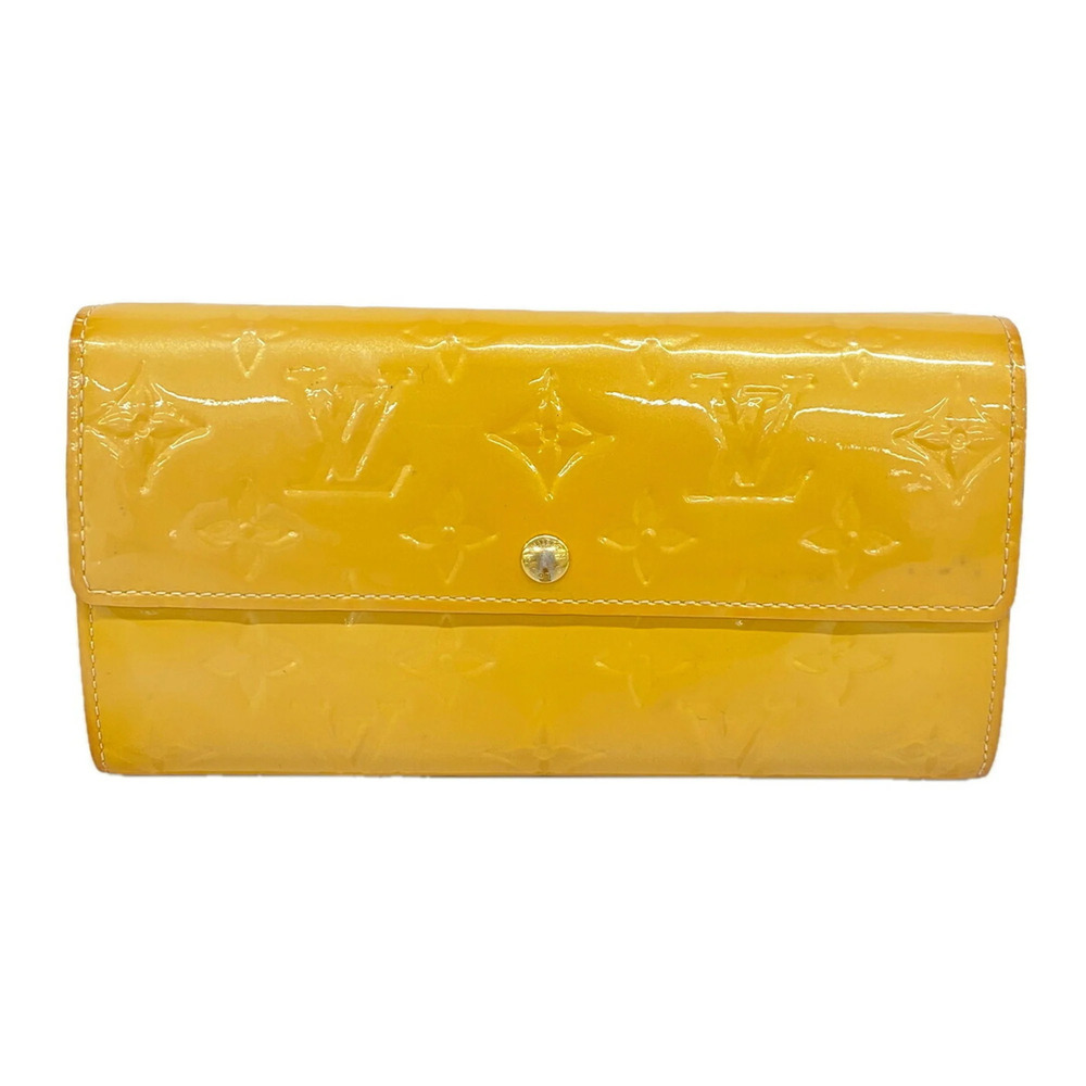 Louis Vuitton Vernis Zippy Wallet M91522 Rose Florentine Women's Long